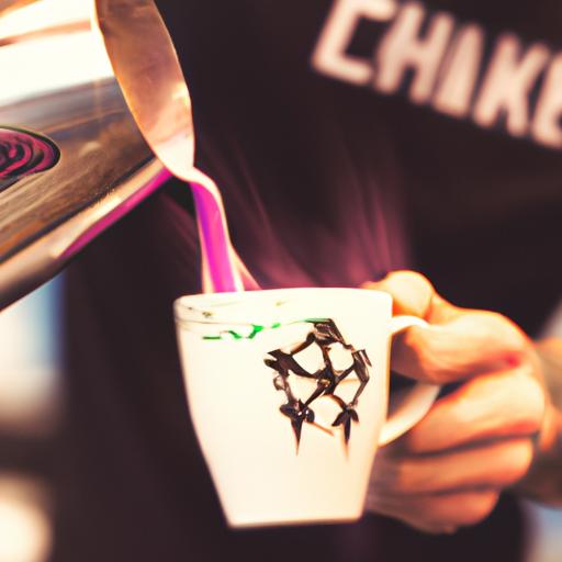 Barista chuẩn bị một đồ uống đặc biệt lấy cảm hứng từ bóng đá