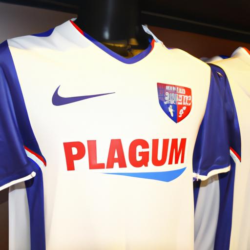 Bộ Kit PSG Dream League Soccer được trưng bày tại một cửa hàng thể thao
