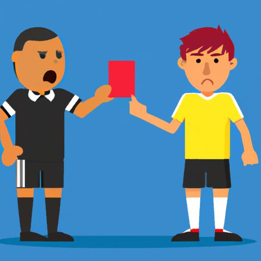 Cầu thủ bóng đá bị trọng tài rút thẻ vàng