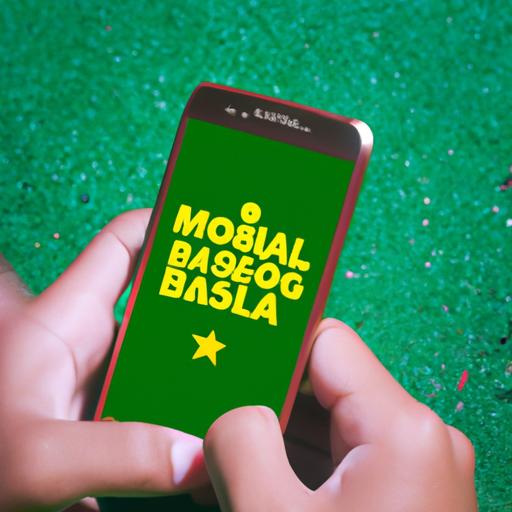 Người chơi sử dụng điện thoại di động để chơi trò chơi Ngôi sao bóng đá Mobasaka