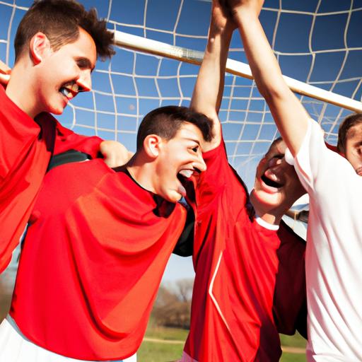 Các cầu thủ ăn mừng sau chiến thắng trong Football Manager