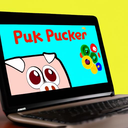 Màn hình laptop hiển thị trò chơi Cú Porker.