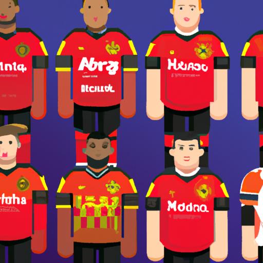 Nhóm cầu thủ Dream League Soccer mặc các Kit Manchester United tự thiết kế khác nhau