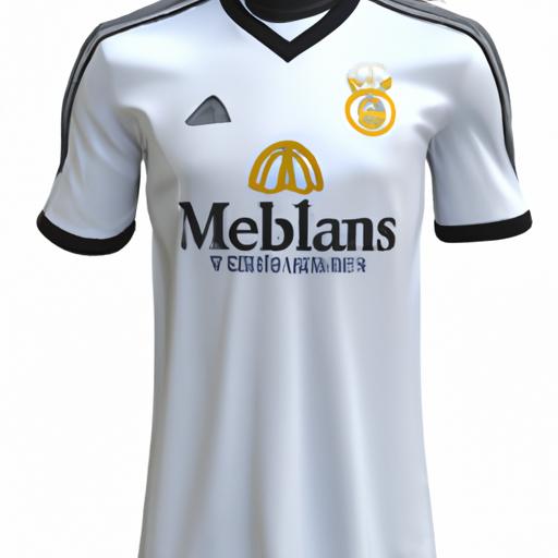 Bộ trang phục Dream League Soccer của Real Madrid với logo nhà tài trợ được trưng bày nổi bật