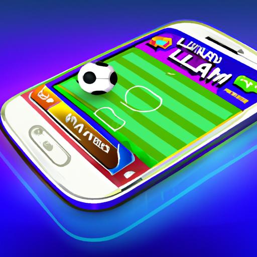 Trò chơi Dream League Soccer trên màn hình điện thoại di động với bộ Kit Barca Dream League Soccer